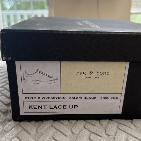 Rag & Bone Black Kent Lace Up Shoes - Picture 1 of 5